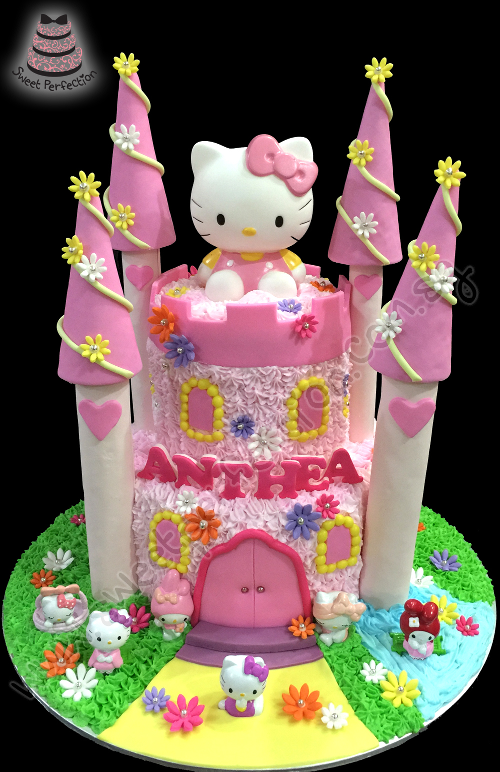 Hello Kitty Castle Cake