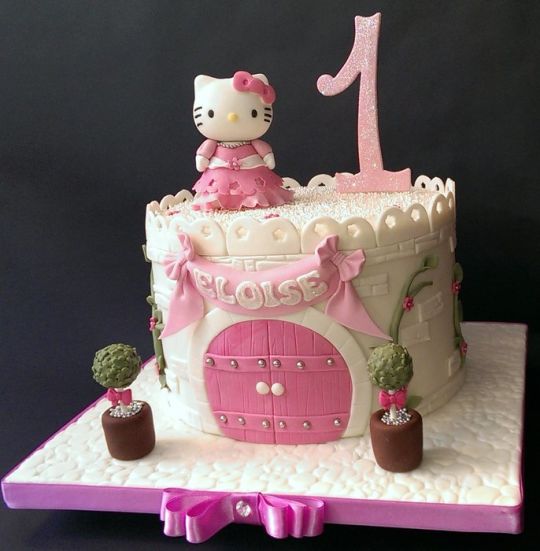 Hello Kitty Castle Cake