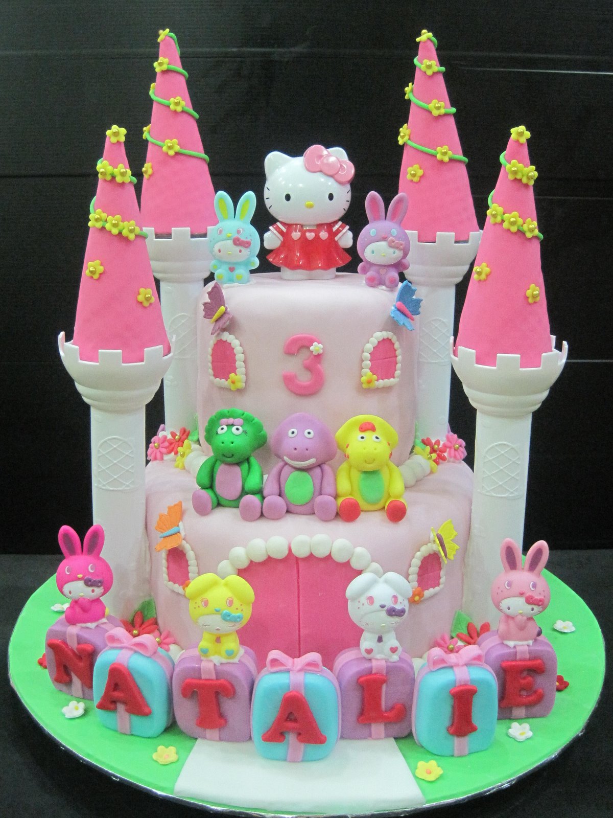 Hello Kitty Castle Cake