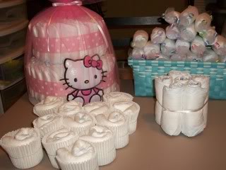 Hello Kitty Diaper Cake