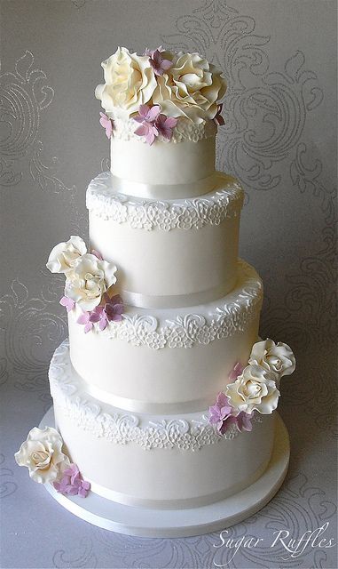 Hydrangea Wedding Cake
