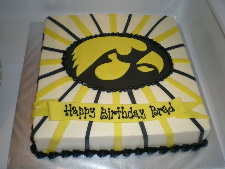 Iowa Hawkeye Birthday Cake