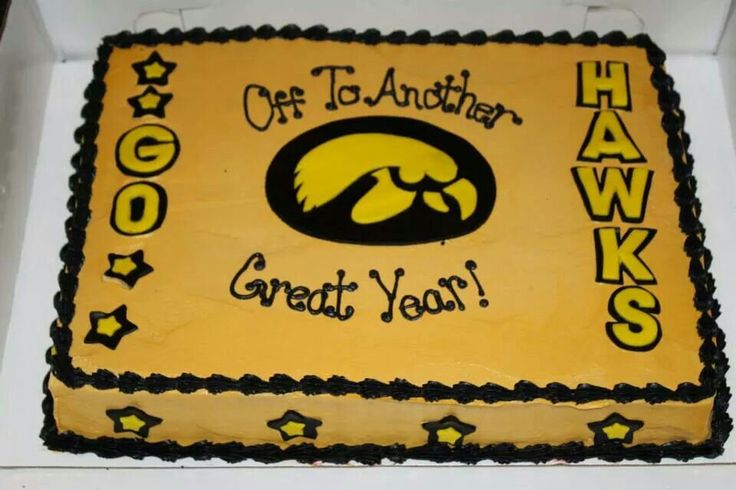 Iowa Hawkeye Birthday Cake