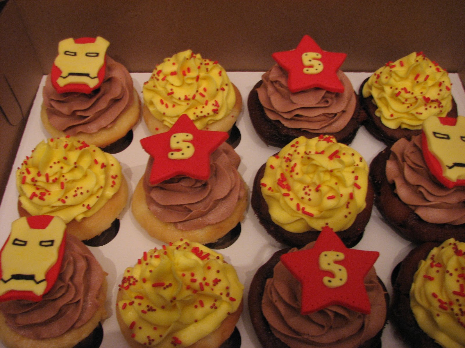 Iron Man Birthday Cake Cupcakes