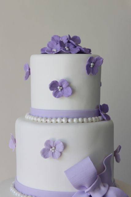 Lavender Hydrangea Wedding Cake