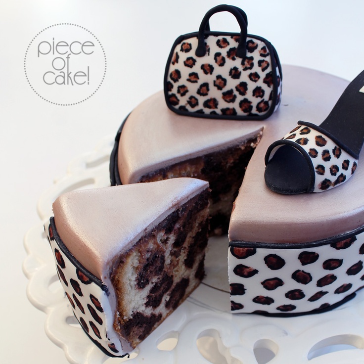 Leopard Print Cake Inside and Out