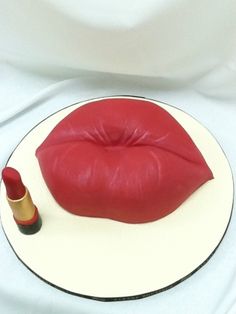 Lipstick and Lips Cake
