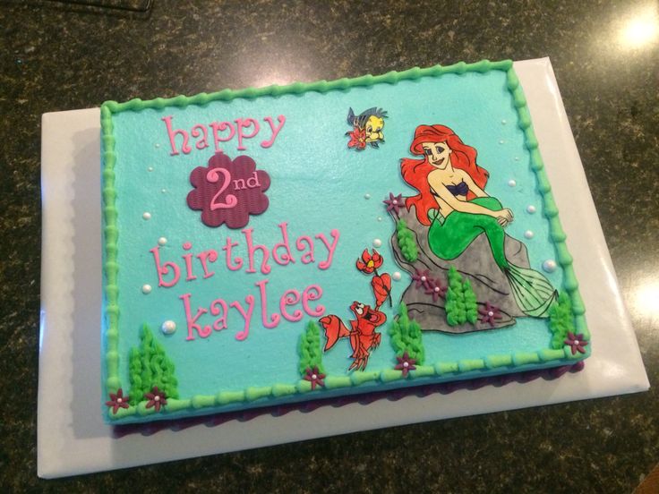 10 Photos of Little Mermaid Cake Sheet Cakes