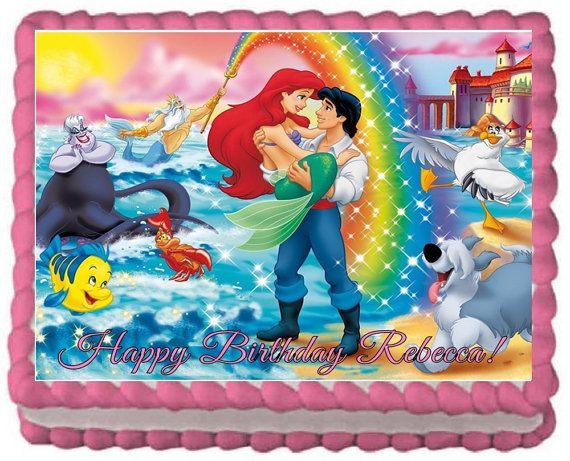 Little Mermaid Edible Cake Toppers Little Mermaid Edible Cake Toppers