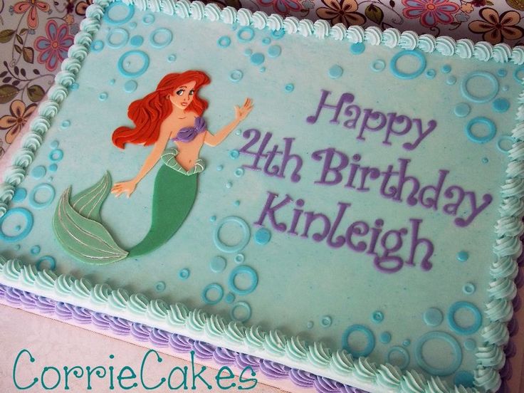 Little Mermaid Sheet Cake
