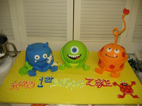 Little Monster Birthday Cake Ideas