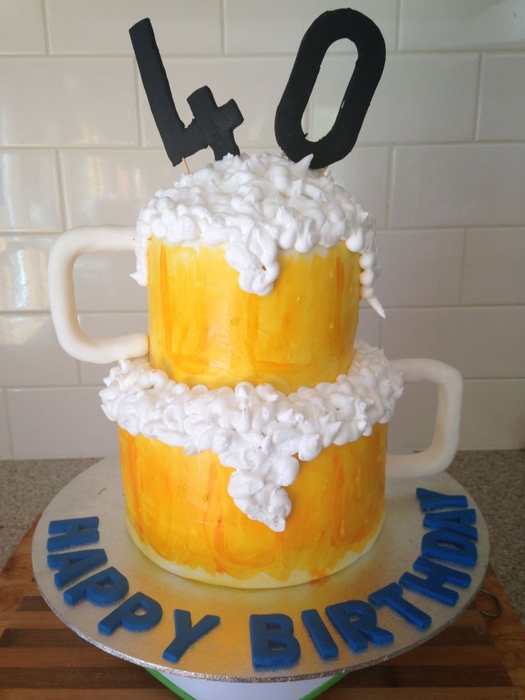 Man 40th Birthday Beer Cake Ideas