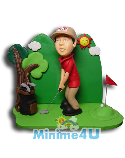 Man Playing Golf Man Playing Golf