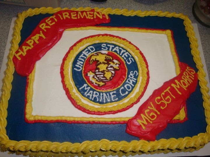 Marine Corps Retirement Cake