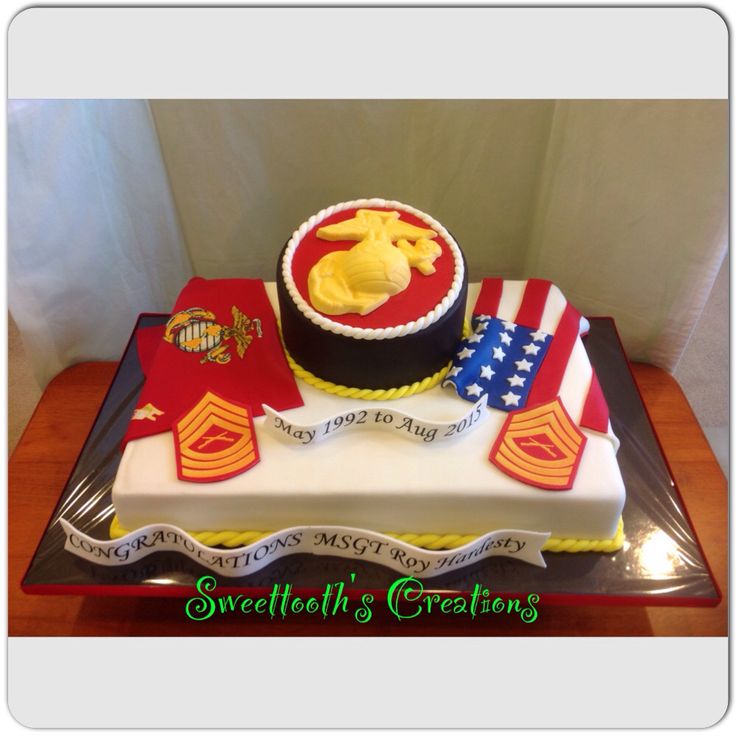 Marine Corps Retirement Cake