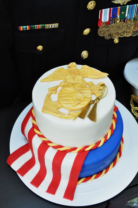 Marine Corps Retirement Cake