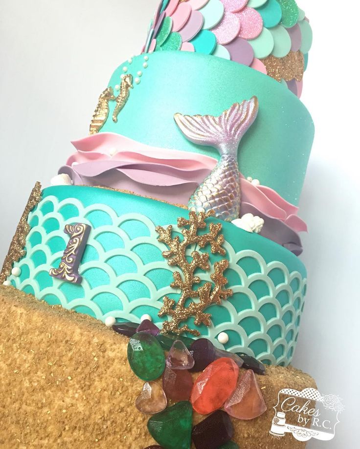 Mermaid 1st Birthday Cake Ideas Mermaid 1st Birthday Cake Ideas