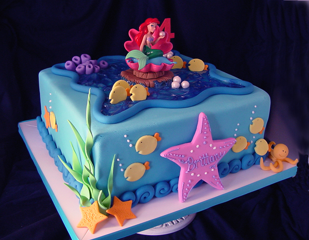 Mermaid Themed Birthday Cake