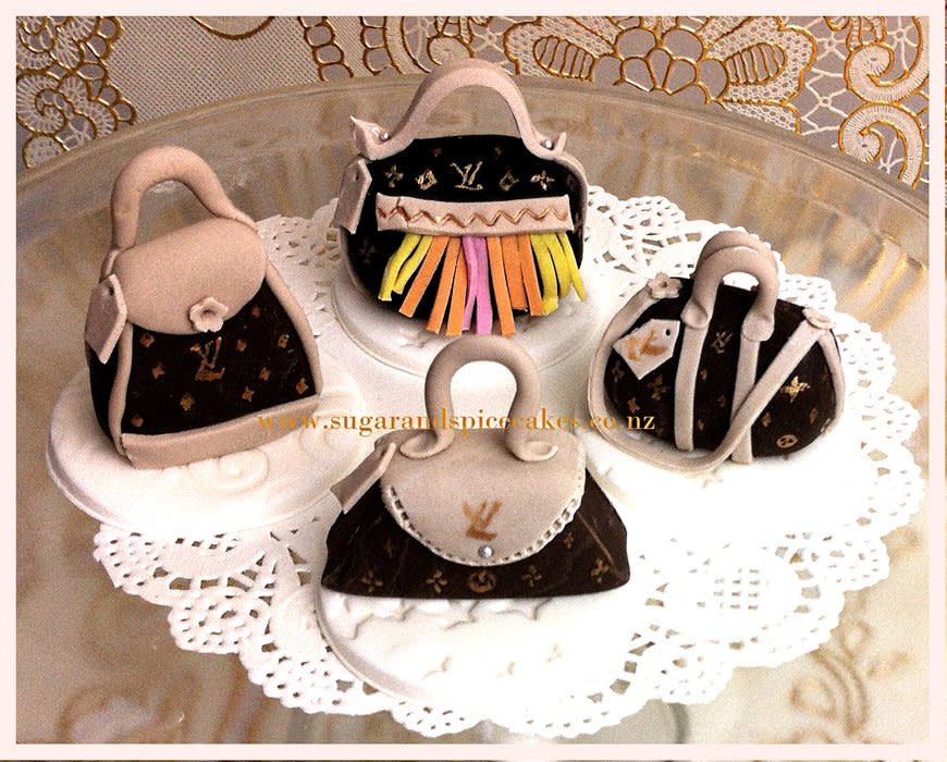 Mini Cake Purse Cupcake Toppers