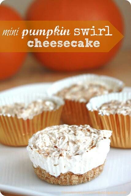 Mini Pumpkin Swirl Cheesecake Recipes