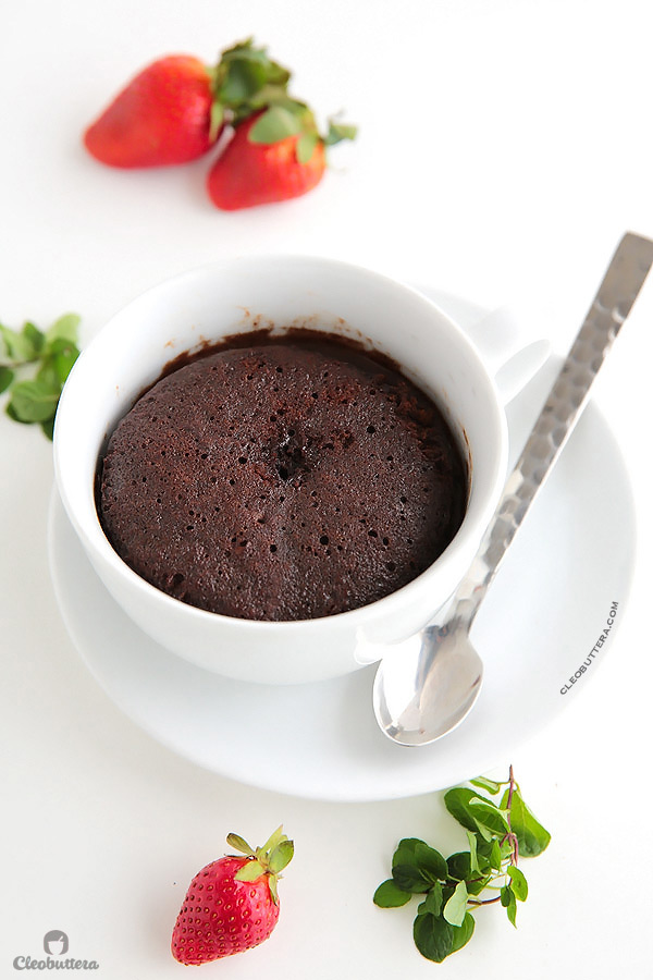 Molten Chocolate Mug Cake Microwave