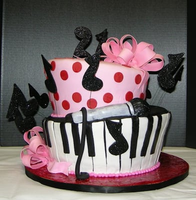 Music Theme Birthday Cake
