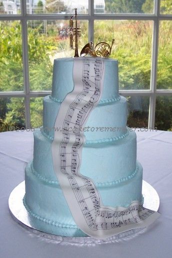 Music Themed Wedding Cake Music Themed Wedding Cake