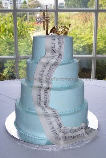 Music Themed Wedding Cake