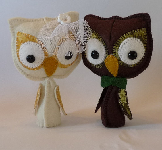 Owl Wedding Cake Topper