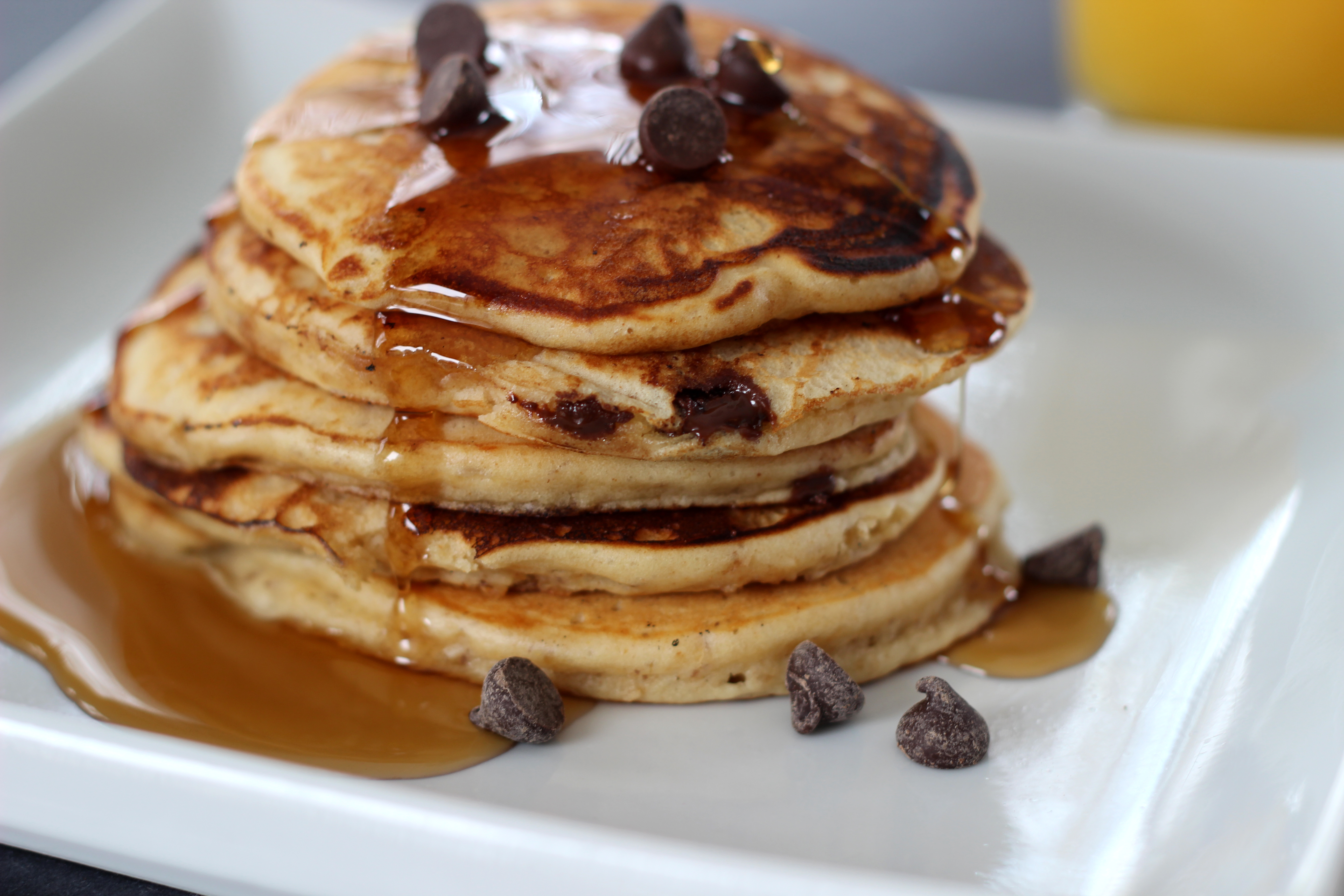 Peanut Butter Chocolate Chip Pancakes