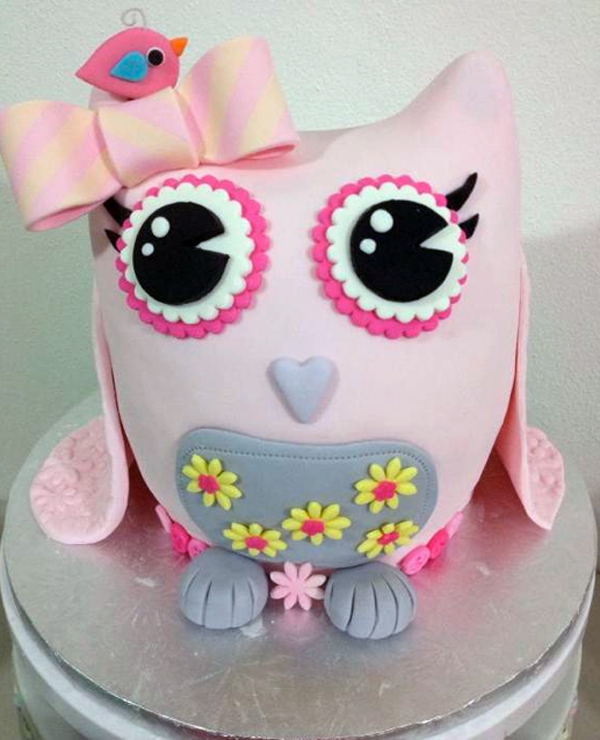 Pink Owl Cake Pink Owl Cake