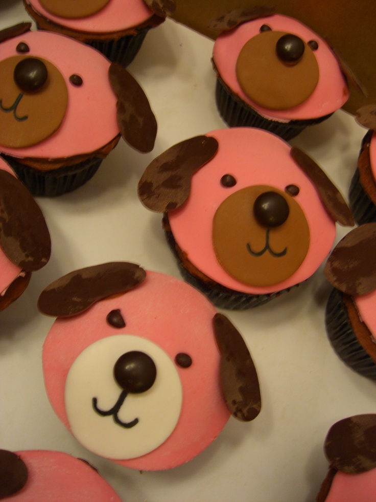 Pink Puppy Cupcake