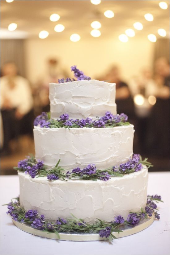 Purple and Lavender Wedding Cake