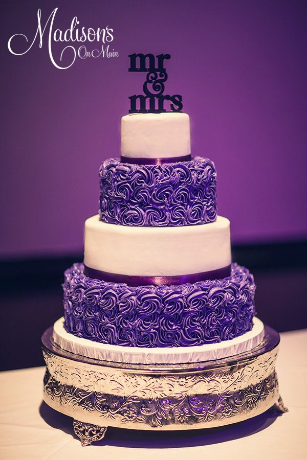7 Photos of Purple Rosette Wedding Cakes 7 Photos of Purple Rosette Wedding Cakes
