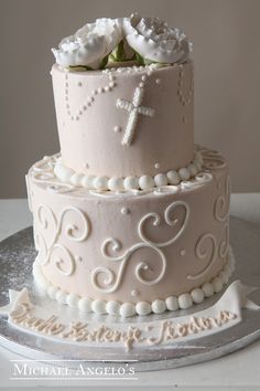 6 Photos of Buttercream Cakes With Rosary 6 Photos of Buttercream Cakes With Rosary