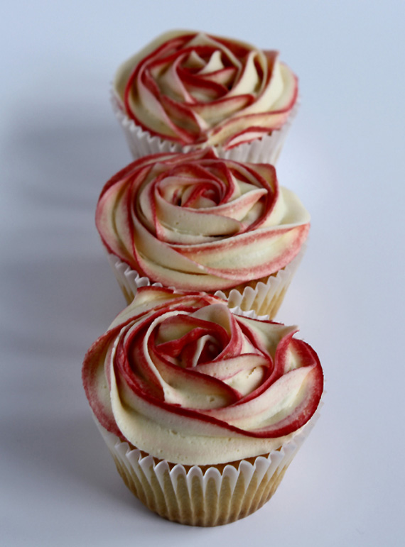 Rose Wedding Shower Cupcakes