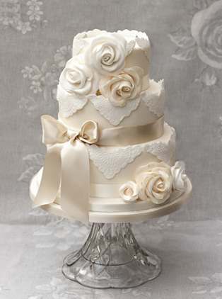 Scalloped Wedding Cake Scalloped Wedding Cake
