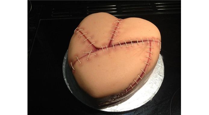 Scary Realistic Heart Cakes