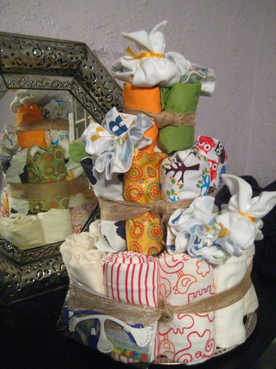 Sleeping Baby Diaper Cake Sleeping Baby Diaper Cake