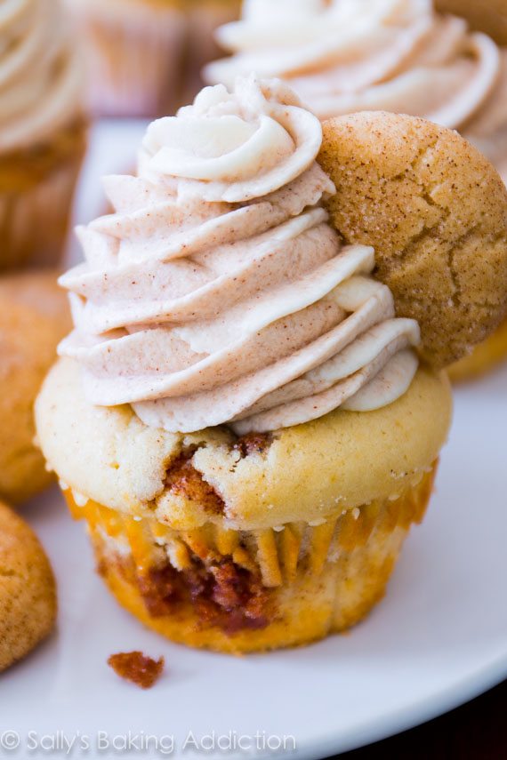 Snickerdoodle Cupcakes with Cinnamon Frosting