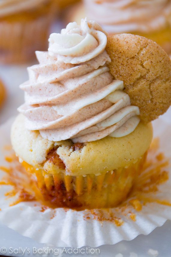 Snickerdoodle Cupcakes with Cinnamon Frosting