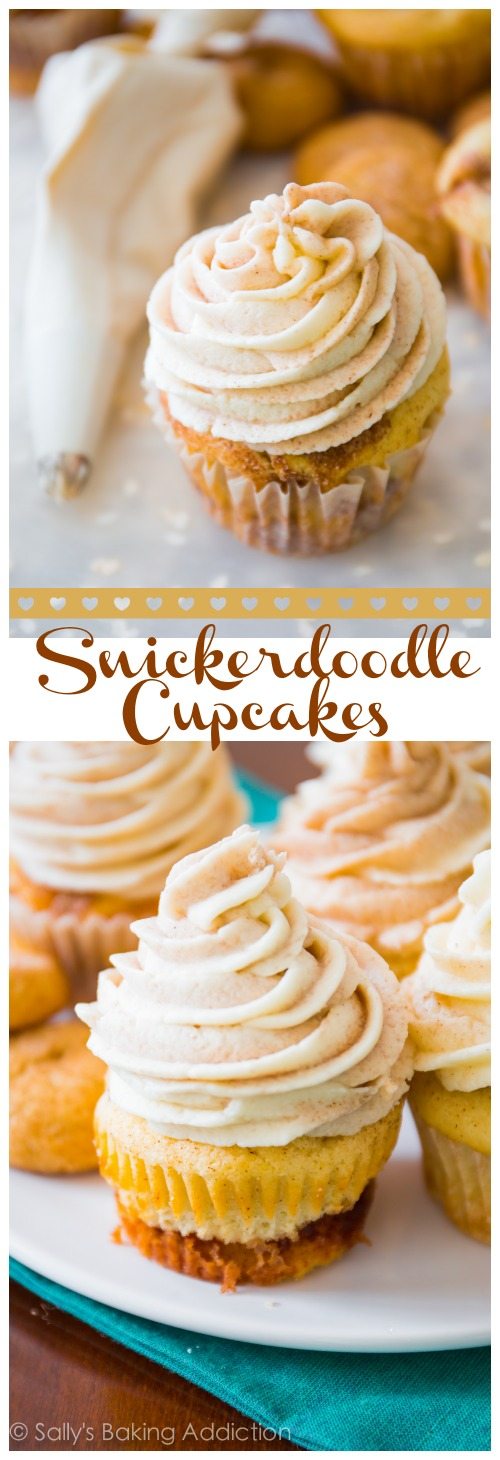 Snickerdoodle Cupcakes with Cinnamon Frosting