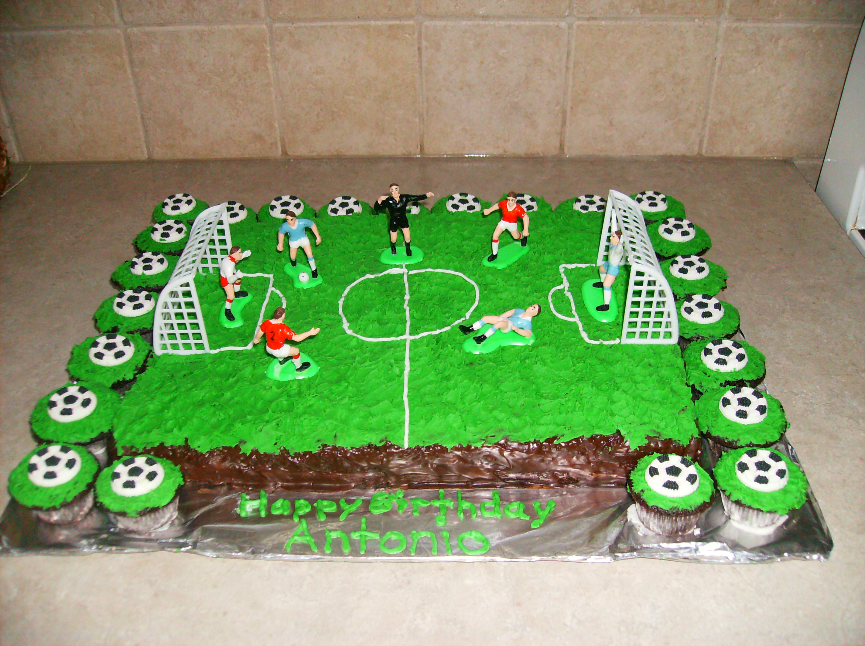 Soccer Theme Birthday Cake