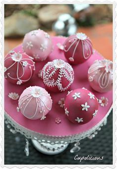 Spherical Mini Wedding Cakes