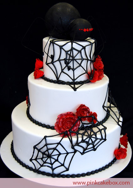 Spider Halloween Wedding Cakes