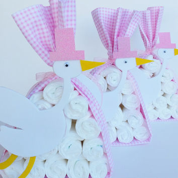 Stork Diaper Cakes Baby Shower Decorations Stork Diaper Cakes Baby Shower Decorations