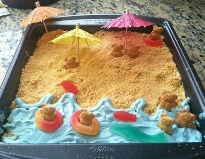 Summer Beach Themed Cake
