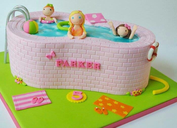 Swimming Pool Birthday Cake