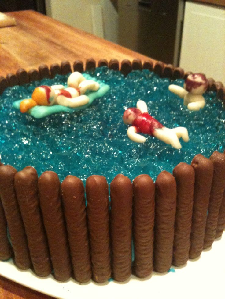 Swimming Pool Birthday Cake