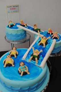 Swimming Pool Party Birthday Cake